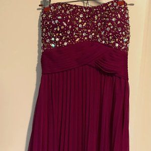 Floor Length Prom Dress - Magenta